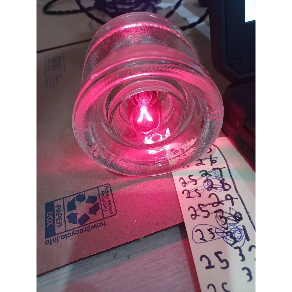 Lot 100 Pink Christmas Light Bulbs - C7 Show Lights Glass Vintage Style